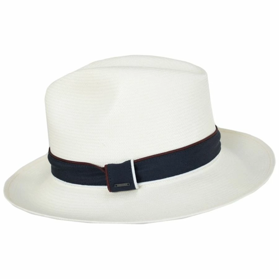 Relik Shantung Straw Fedora Hat 2 Relik Shantung Straw Fedora Hat - Image 2