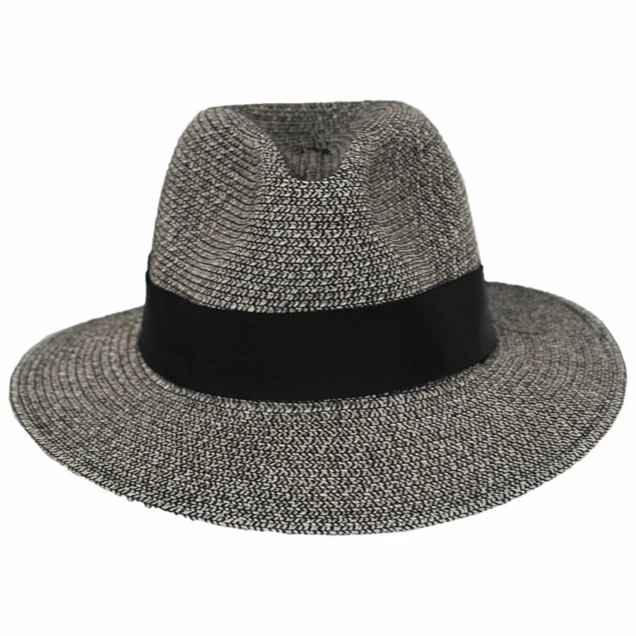 Mullan Toyo Straw Blend Safari Fedora Hat 1 Mullan Toyo Straw Blend Safari Fedora Hat