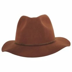 Wesley Wool Felt Floppy Fedora Hat - Caramel