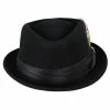Stout Wool Felt Diamond Crown Fedora Hat