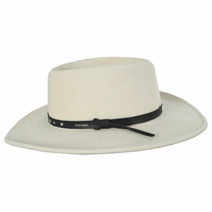 Stetson Black Hawk Crushable Wool Felt Gambler Cowboy Hat - Silverbelly 2 Stetson Black Hawk Crushable Wool Felt Gambler Cowboy Hat - Silverbelly - Image 2