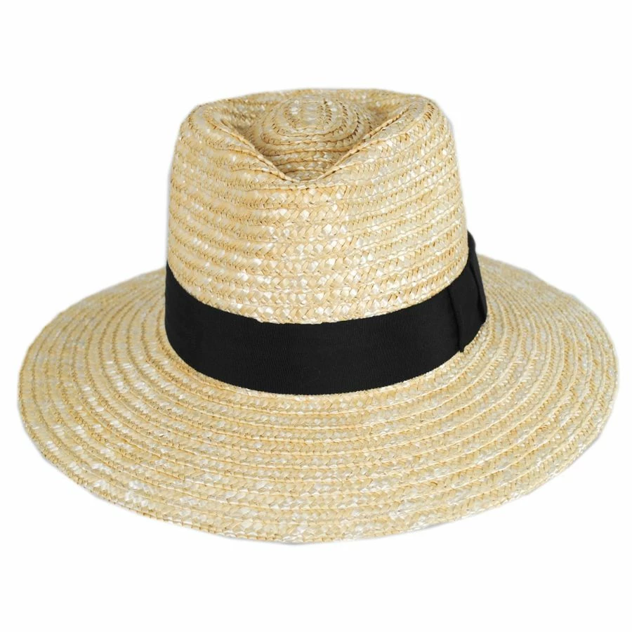 Joanna Petite Brim Wheat Straw Fedora Hat - Honey 1 Joanna Petite Brim Wheat Straw Fedora Hat - Honey