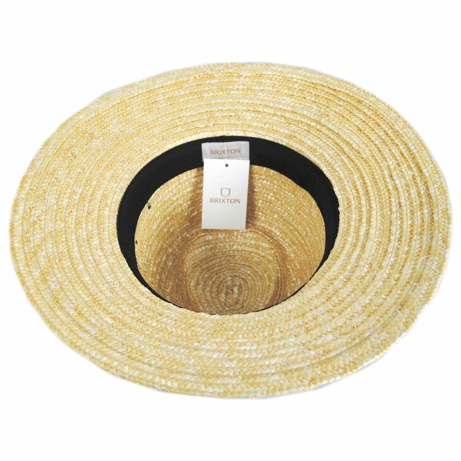Joanna Petite Brim Wheat Straw Fedora Hat - Honey 3 Joanna Petite Brim Wheat Straw Fedora Hat - Honey - Image 3