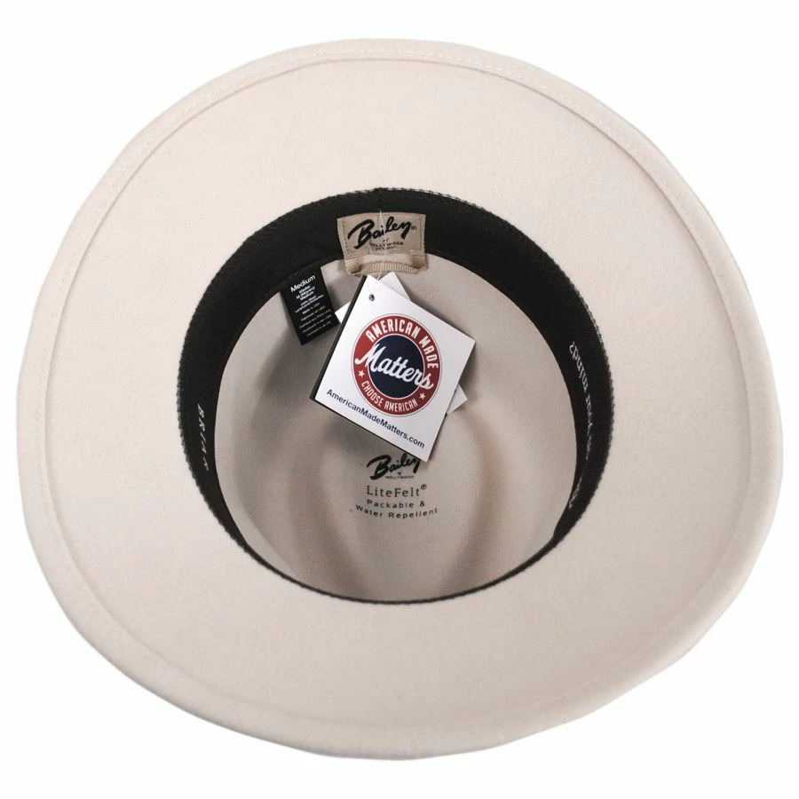 Briar Wool LiteFelt Fedora Hat - Image 3