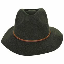 Wesley Wool Felt Floppy Fedora Hat - Moss
