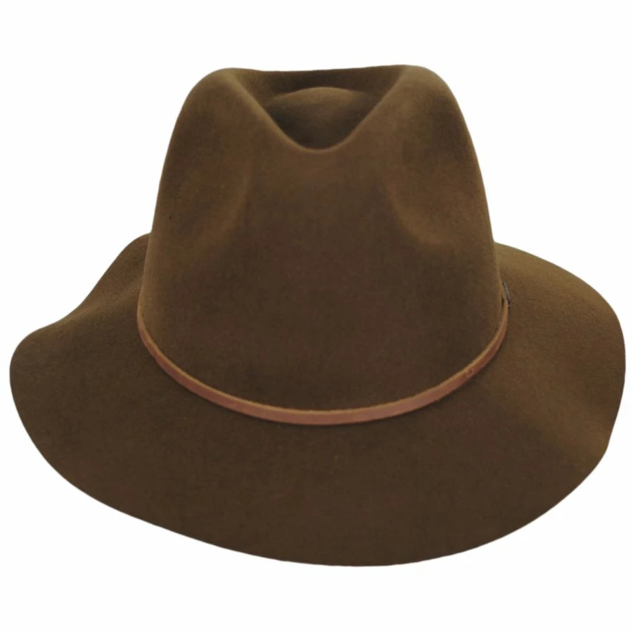 Wesley Packable Wool Felt Fedora Hat - Coffee 1 Wesley Packable Wool Felt Fedora Hat - Coffee