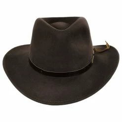 Officially Licensed Crushable Wool Felt Outback Hat - Brown