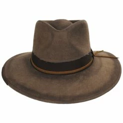 Saggy Distressed Wool Felt Outback Hat