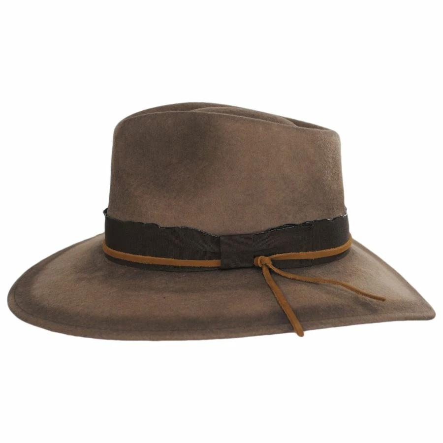 Saggy Distressed Wool Felt Outback Hat - Image 2