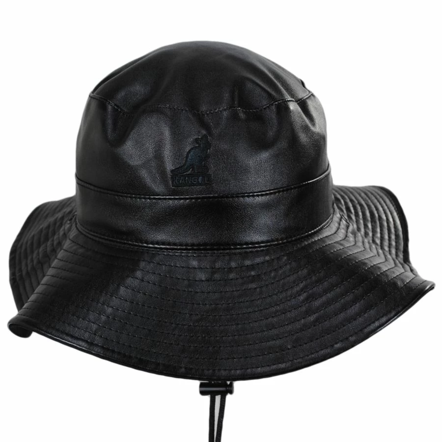Kangol Reversible Faux Leather Bucket Hat 1 Kangol Reversible Faux Leather Bucket Hat