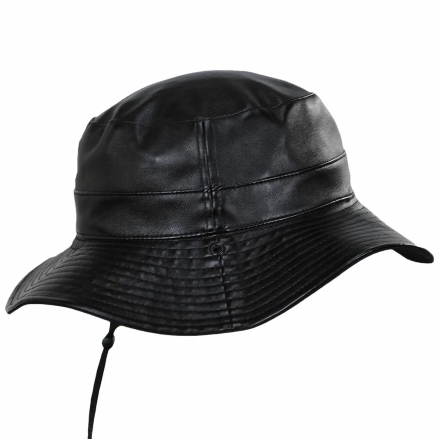 Kangol Reversible Faux Leather Bucket Hat 2 Kangol Reversible Faux Leather Bucket Hat - Image 2