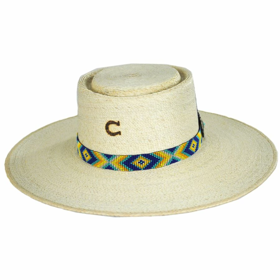 CHARLIE 1 HORSE Mamacita Palm Straw Gambler Hat