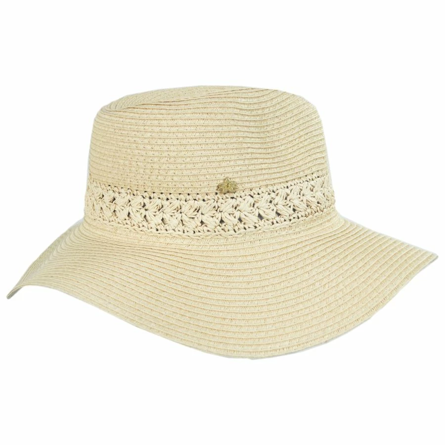 Melbourne Braided Toyo Straw Safari Fedora Hat 2 Melbourne Braided Toyo Straw Safari Fedora Hat - Image 2