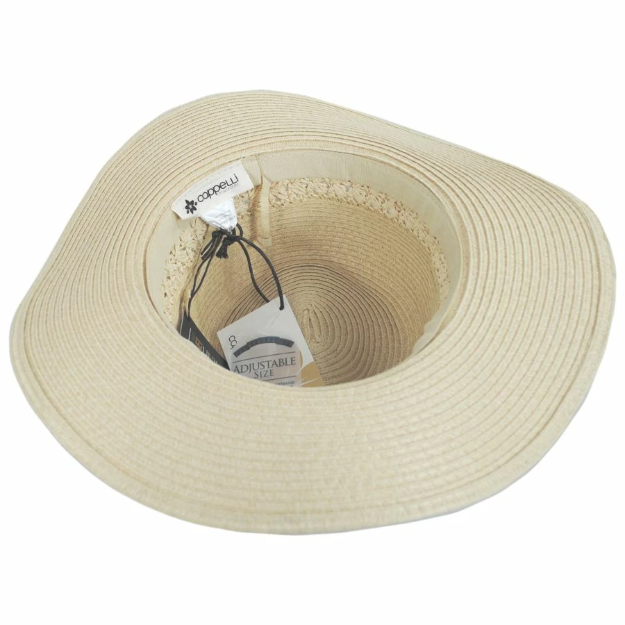 Melbourne Braided Toyo Straw Safari Fedora Hat 3 Melbourne Braided Toyo Straw Safari Fedora Hat - Image 3
