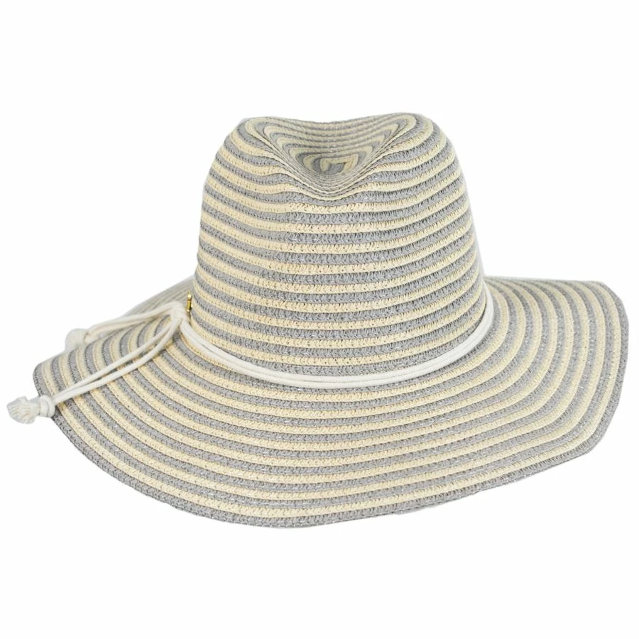 Ilene Braided Toyo Straw Safari Fedora Hat 1 Ilene Braided Toyo Straw Safari Fedora Hat