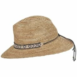 Alternative view of Hailey Crochet Raffia Straw Fedora Hat