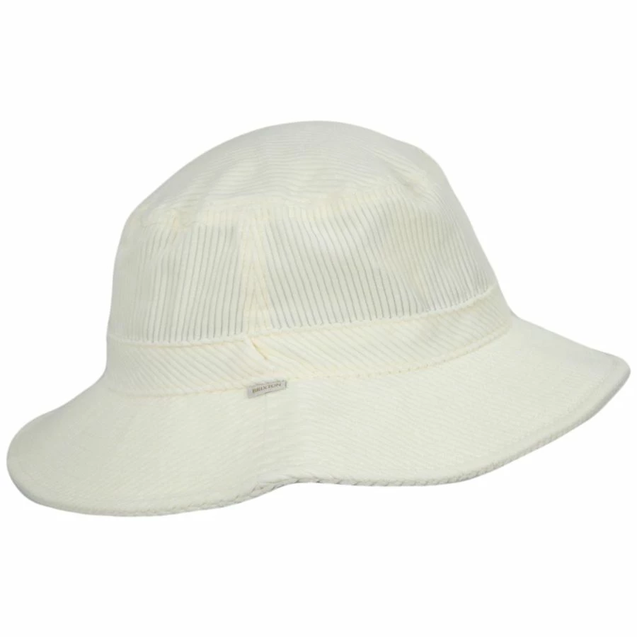 Petra Corduroy Packable Bucket Hat - Off White 2 Petra Corduroy Packable Bucket Hat - Off White - Image 2