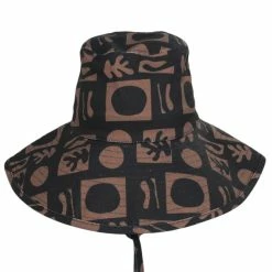 Holiday Retro Cotton Bucket Hat - Brown/Black