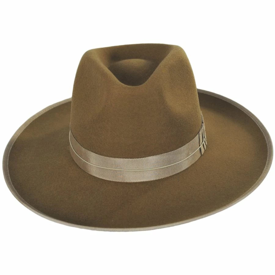 Reno Wool Felt Fedora Hat - Bronze 1 Reno Wool Felt Fedora Hat - Bronze