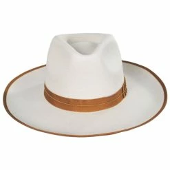 Reno Wool Felt Fedora Hat - Off White