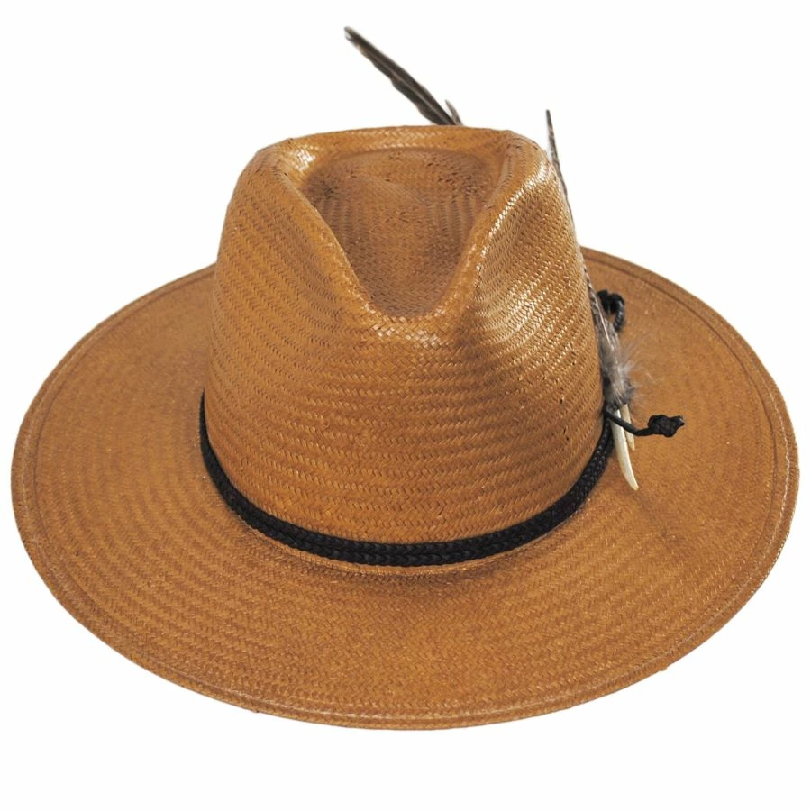 Stetson Juno Shantung Straw Fedora Hat 1 Stetson Juno Shantung Straw Fedora Hat