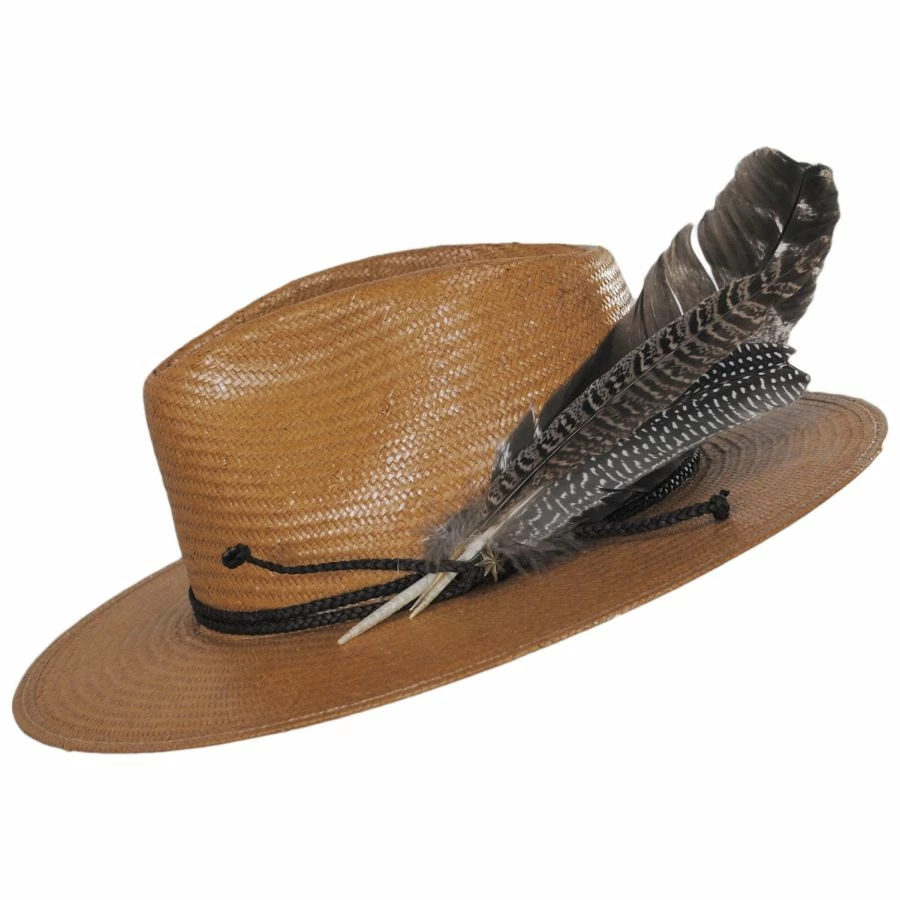 Stetson Juno Shantung Straw Fedora Hat 2 Stetson Juno Shantung Straw Fedora Hat - Image 2