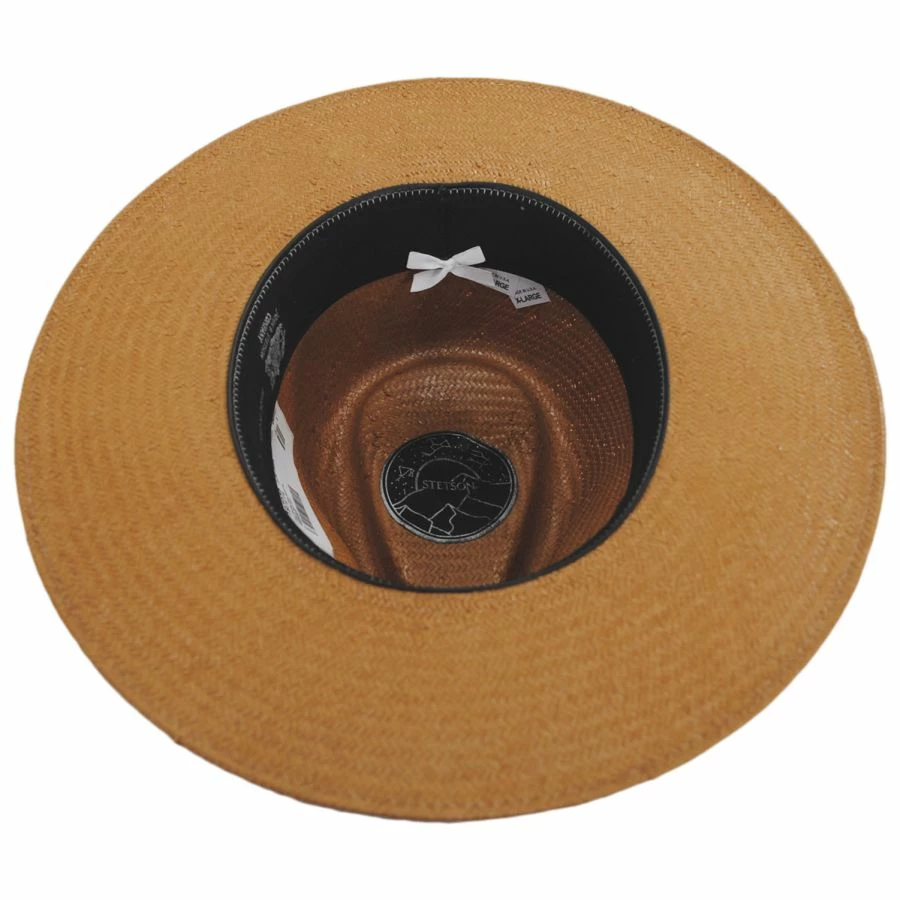 Stetson Juno Shantung Straw Fedora Hat 3 Stetson Juno Shantung Straw Fedora Hat - Image 3