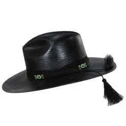 Alternative view of Stetson Helix Shantung Straw Fedora Hat