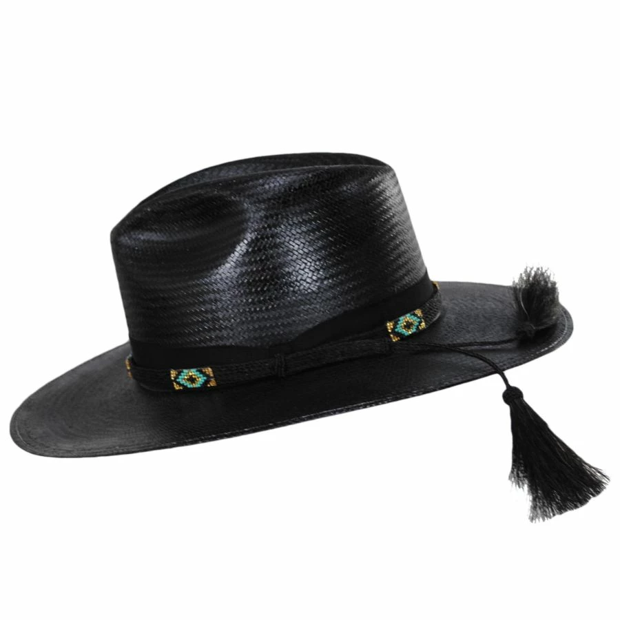 Stetson Helix Shantung Straw Fedora Hat 2 Stetson Helix Shantung Straw Fedora Hat - Image 2