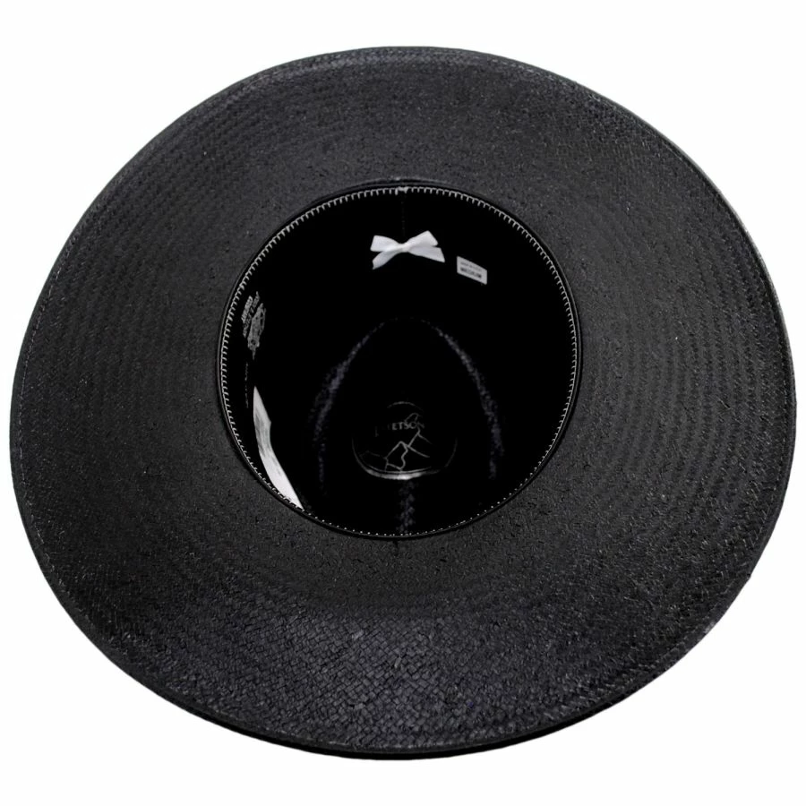 Stetson Helix Shantung Straw Fedora Hat 3 Stetson Helix Shantung Straw Fedora Hat - Image 3