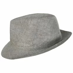 Stetson Linen Herringbone Trilby Fedora Hat 4 Stetson Linen Herringbone Trilby Fedora Hat -CHARLIE 1 HORSE Shop 440019