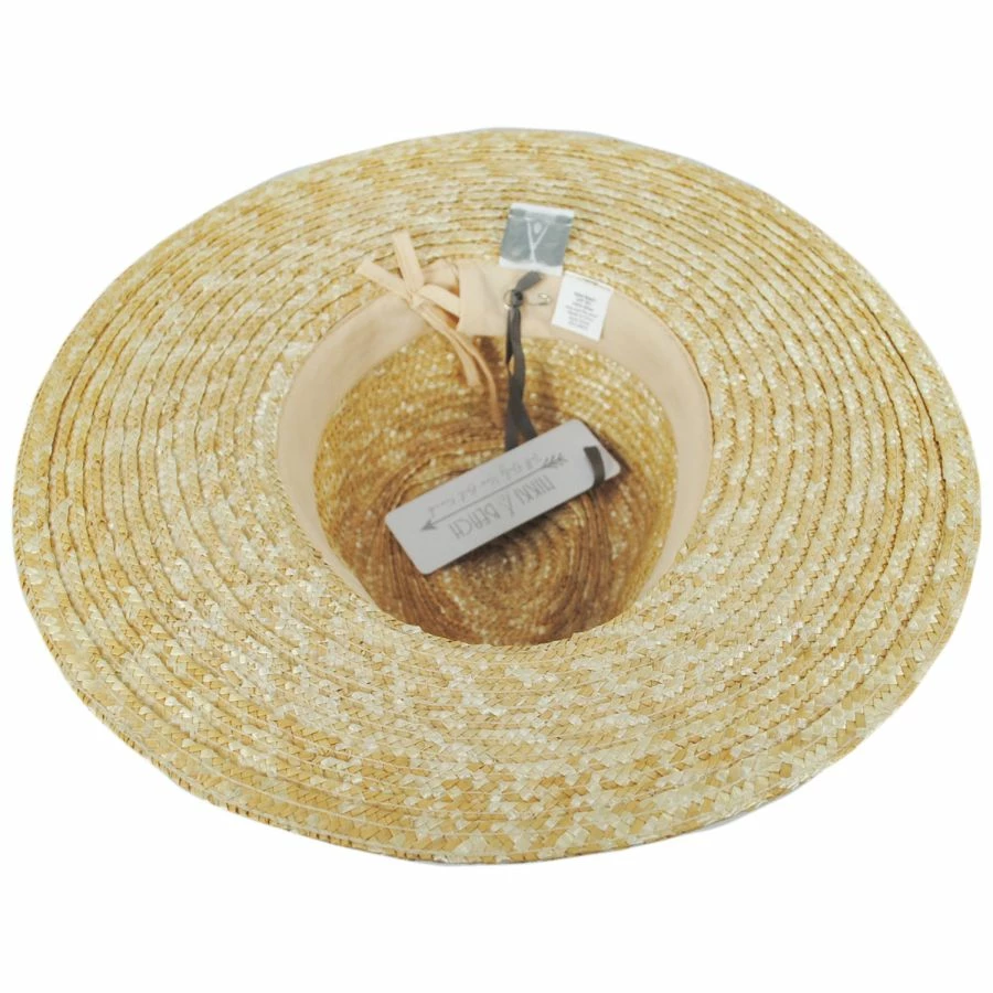 Tulum Wheat Straw Fedora Hat 3 Tulum Wheat Straw Fedora Hat - Image 3