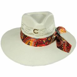 CHARLIE 1 HORSE Chisos Shantung Straw Fedora Hat