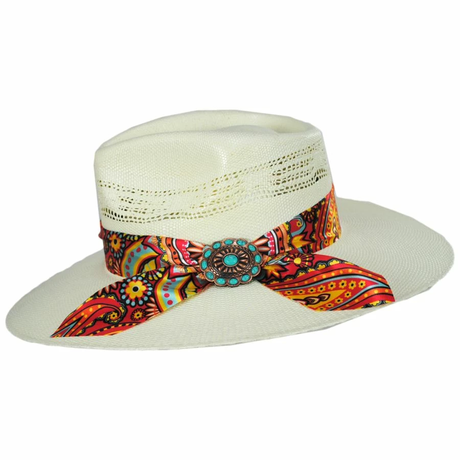 CHARLIE 1 HORSE Chisos Shantung Straw Fedora Hat 2 CHARLIE 1 HORSE Chisos Shantung Straw Fedora Hat - Image 2