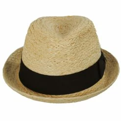 Oceanside Raffia Straw Fedora Hat