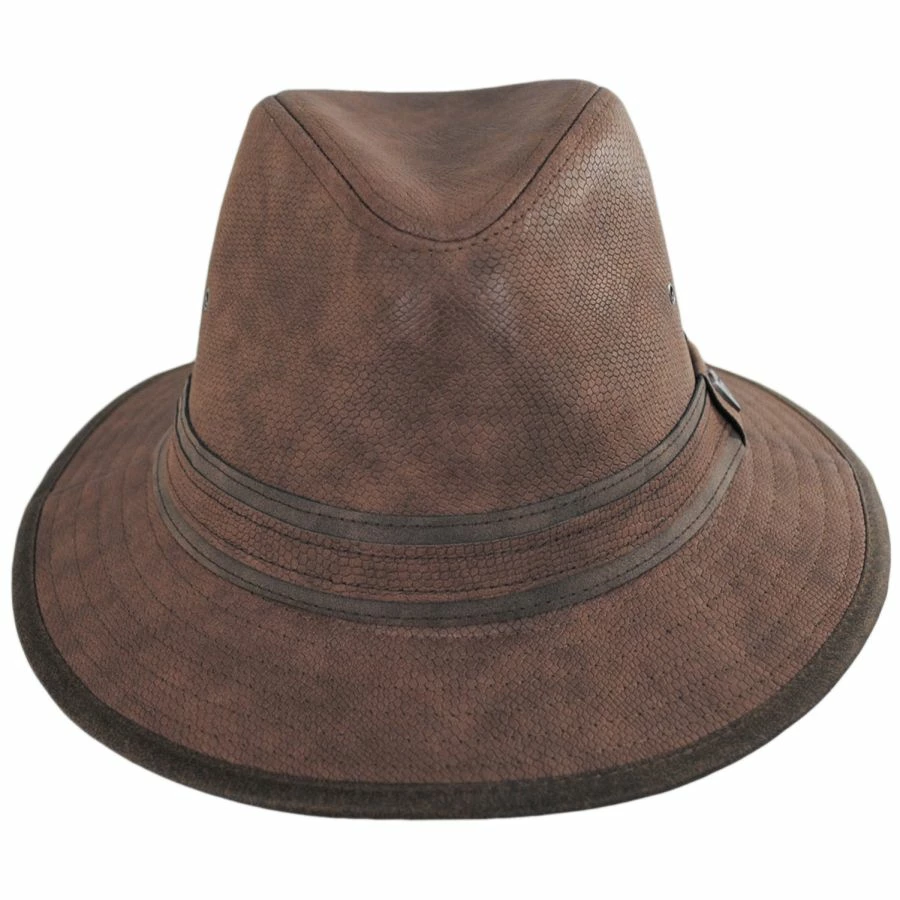 Cobra Vegan Leather Safari Fedora Hat