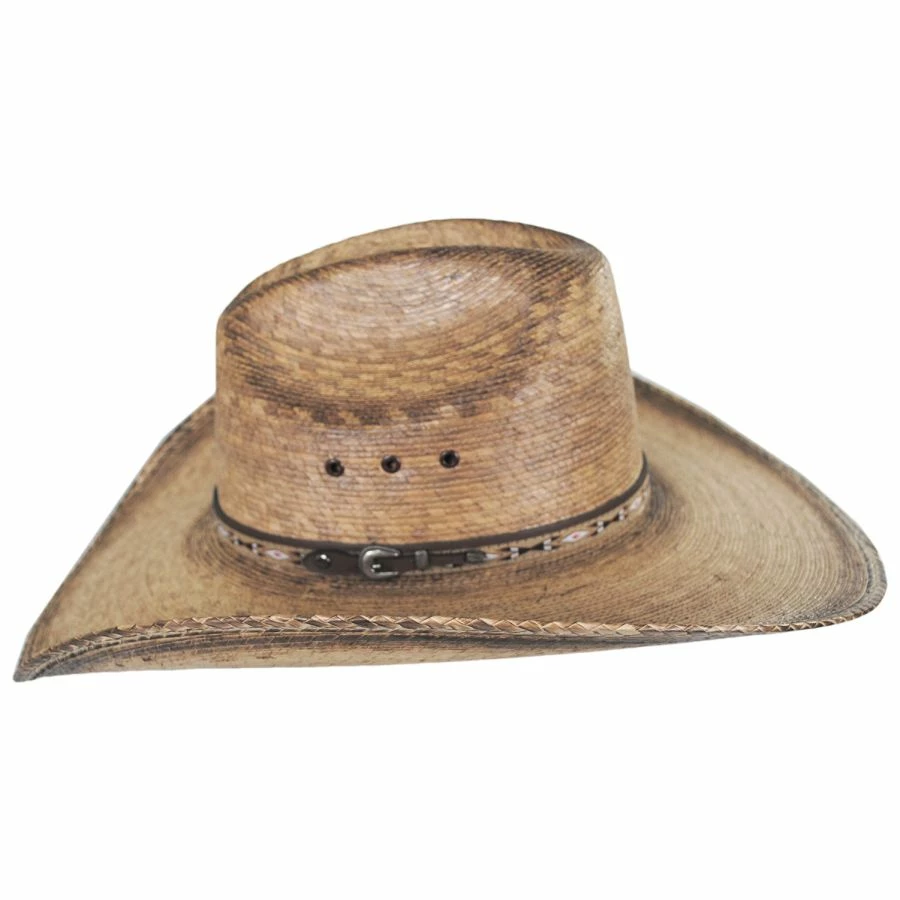 Bent Rail Trail Palm Straw Gus Western Hat 2 Bent Rail Trail Palm Straw Gus Western Hat - Image 2