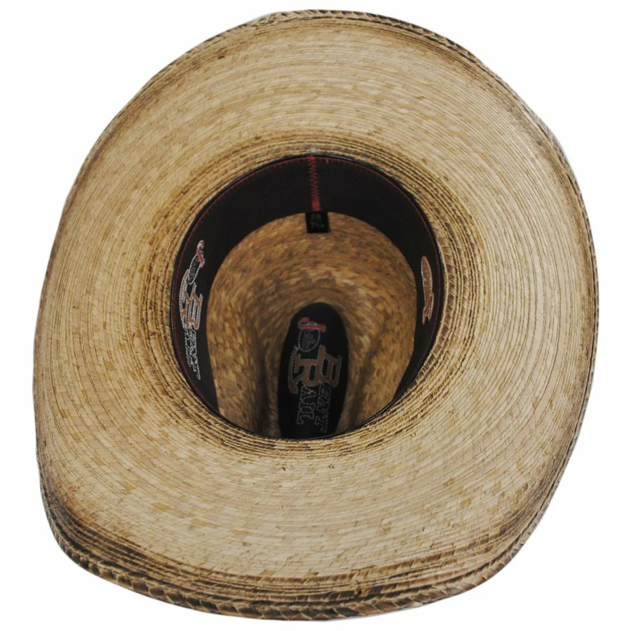 Bent Rail Trail Palm Straw Gus Western Hat 3 Bent Rail Trail Palm Straw Gus Western Hat - Image 3