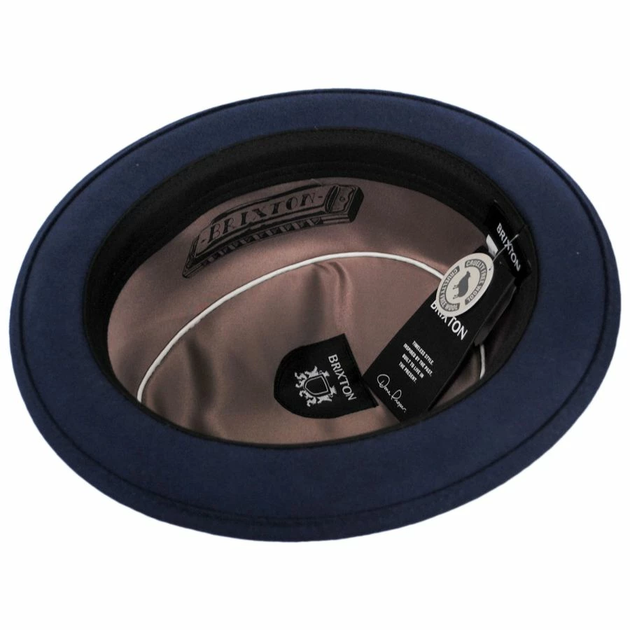 Stout Wool Felt Diamond Crown Fedora Hat - Image 3