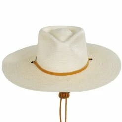 Vintage Couture Canyon Moon Palm Straw Rancher Fedora Hat
