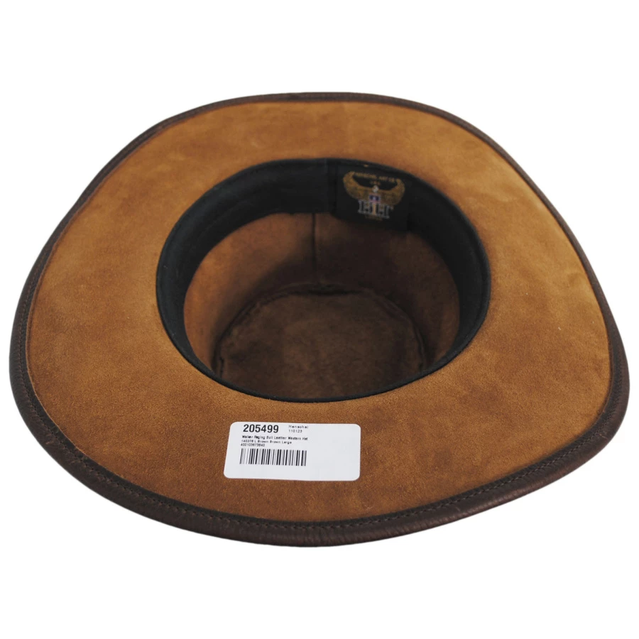 Walker Raging Bull Leather Western Hat 3 Walker Raging Bull Leather Western Hat - Image 3