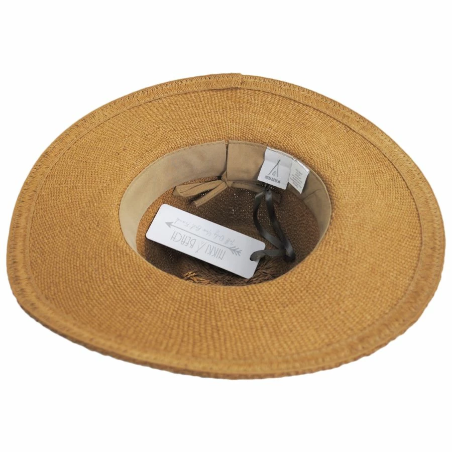 Yellow Feather Toyo Straw Rancher Fedora Hat 3 Yellow Feather Toyo Straw Rancher Fedora Hat - Image 3