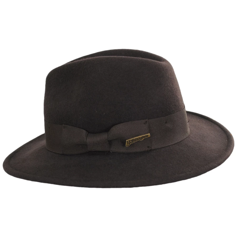 Officially Licensed Crushable Wool Felt Safari Fedora Hat 2 Officially Licensed Crushable Wool Felt Safari Fedora Hat - Image 2