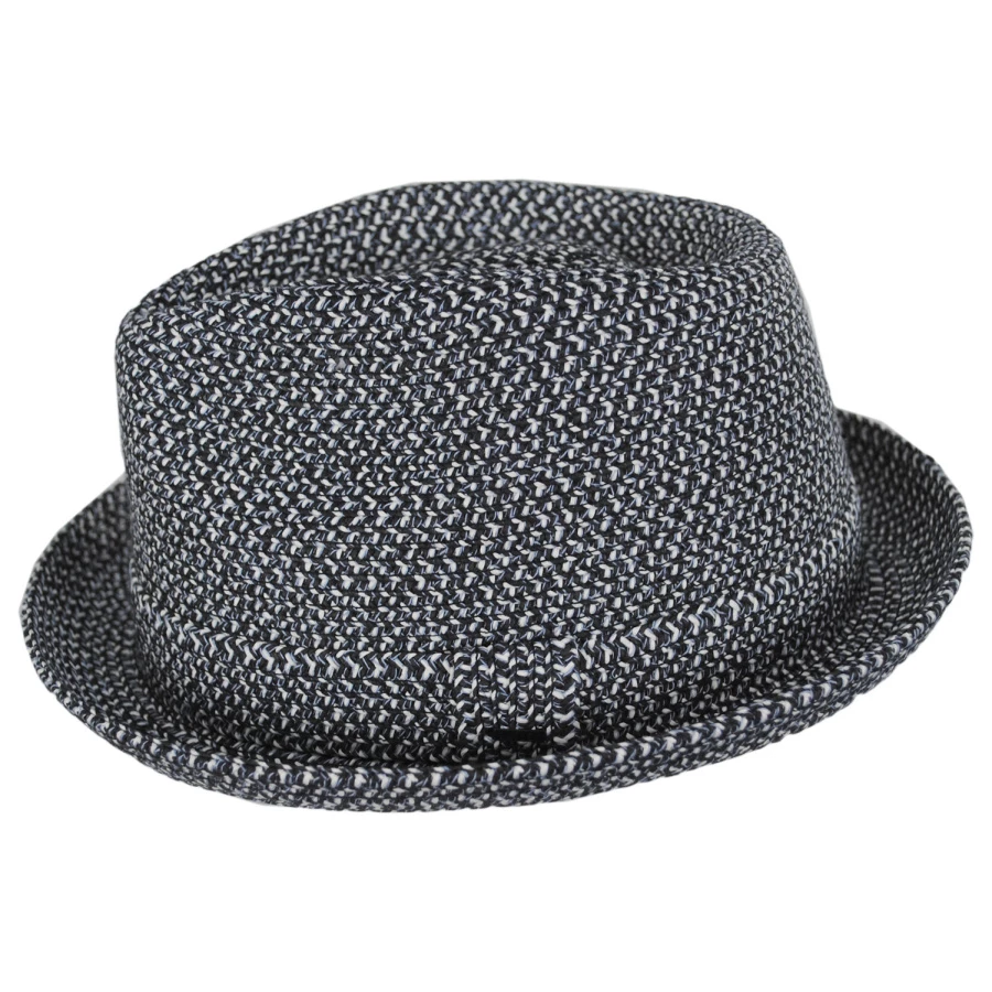 Billy Toyo Straw Braid Fedora Hat - Black Heather - Image 2