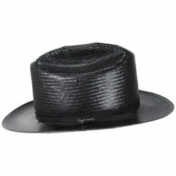 Alternative view of Stetson Open Road Shantung Straw Western Hat - Black