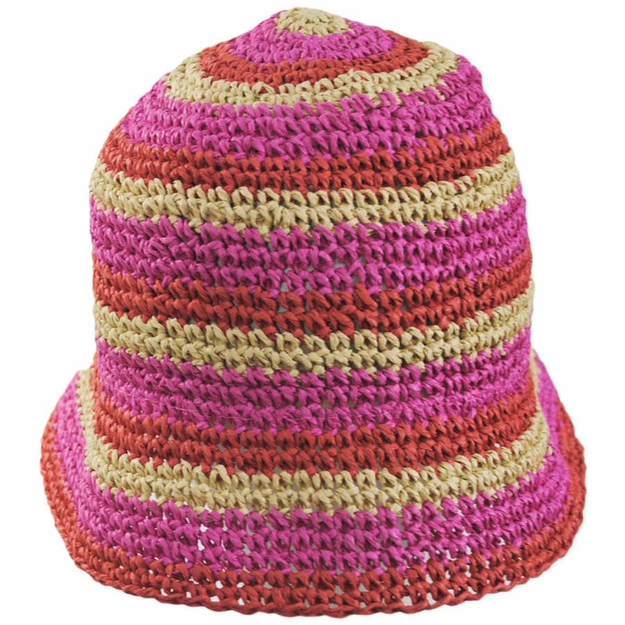 Palo Striped Crochet Toyo Bucket Hat 1 Palo Striped Crochet Toyo Bucket Hat