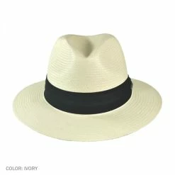 Toyo Straw Safari Fedora Hat - Black Band