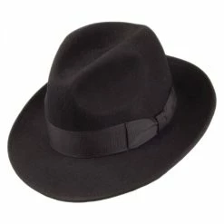 Pinch Crown Crushable Wool Felt Fedora Hat