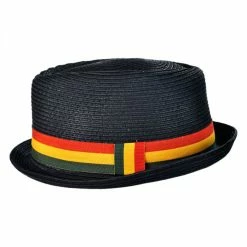 Rasta Toyo Straw Diamond Crown Fedora Hat 4 Rasta Toyo Straw Diamond Crown Fedora Hat -CHARLIE 1 HORSE Shop 96706