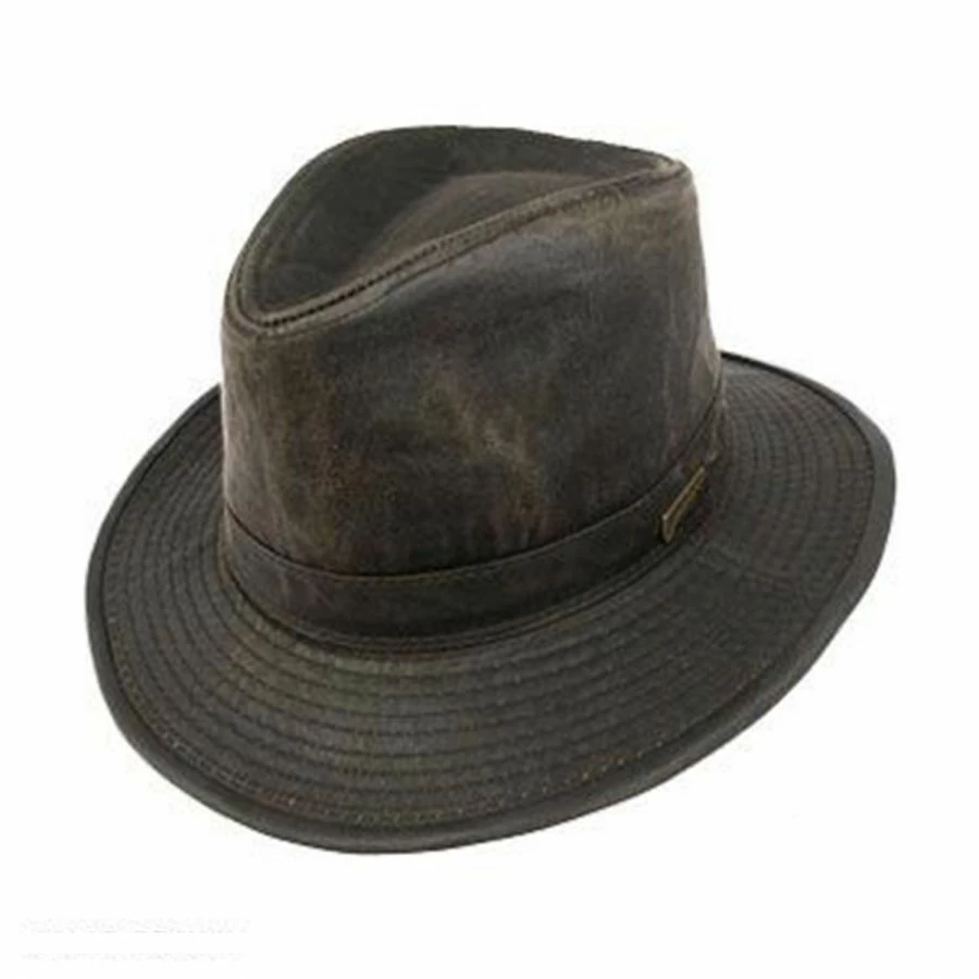 Officially Licensed Weathered Cotton Safari Fedora Hat 3 Officially Licensed Weathered Cotton Safari Fedora Hat - Image 3